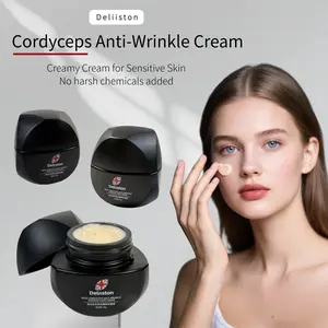 Local Warehouse Cordyceps Face Anti-wrinkle Cream, Hyaluronic Acid, Collagen and Glycerin, Keeping Skin Moisturized, Providing Lasting Hydration