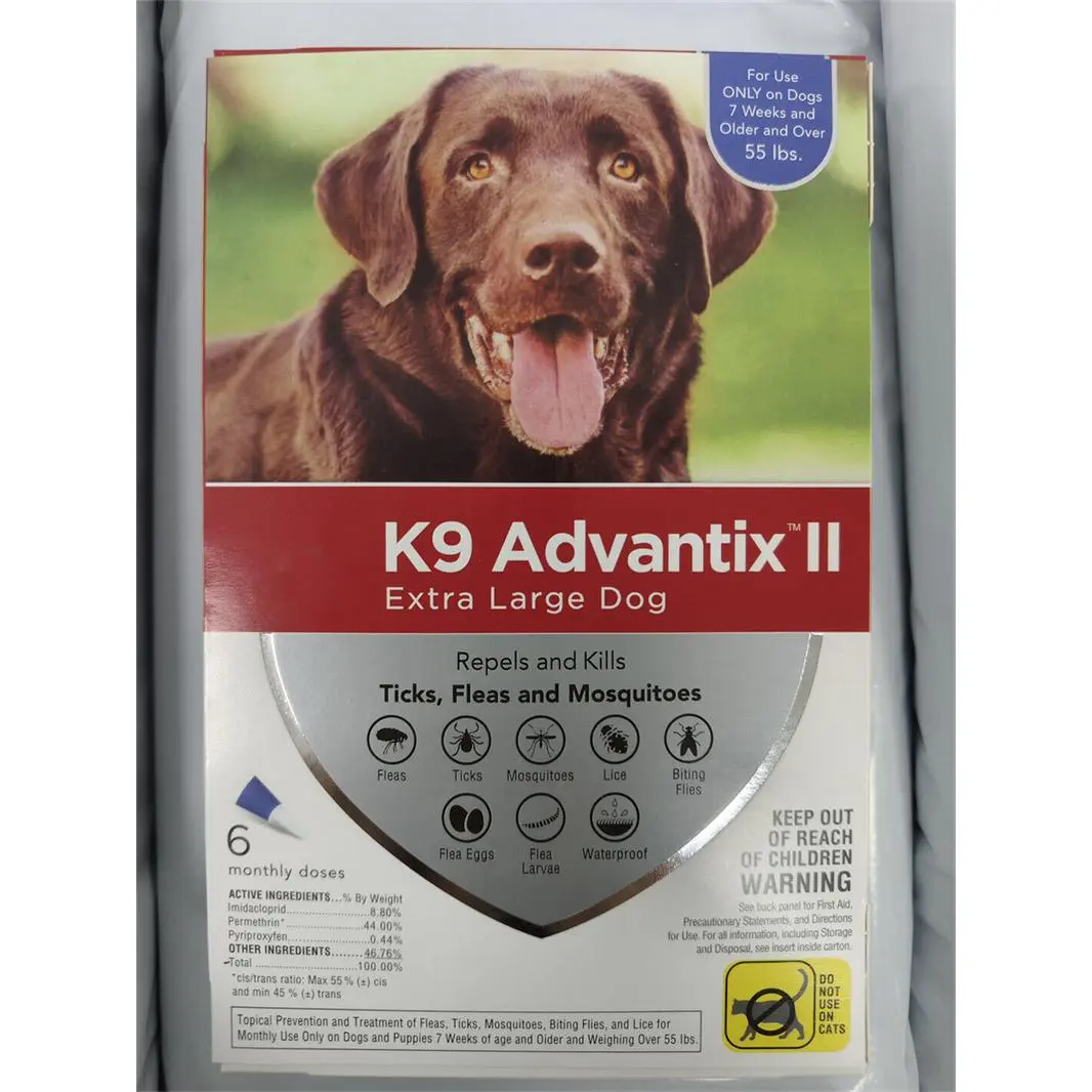 XL Dog Flea, Tick & Mosquito Treatment & Prevention | Dogs Over 55 lbs. | 6-Mo Supply