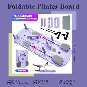 8-in-1 Multi-Functional Foldable Pilates Board, 24 Non-Slip Feet, Small Space Storage for Living Room, Bedroom, Gym, Yoga Room