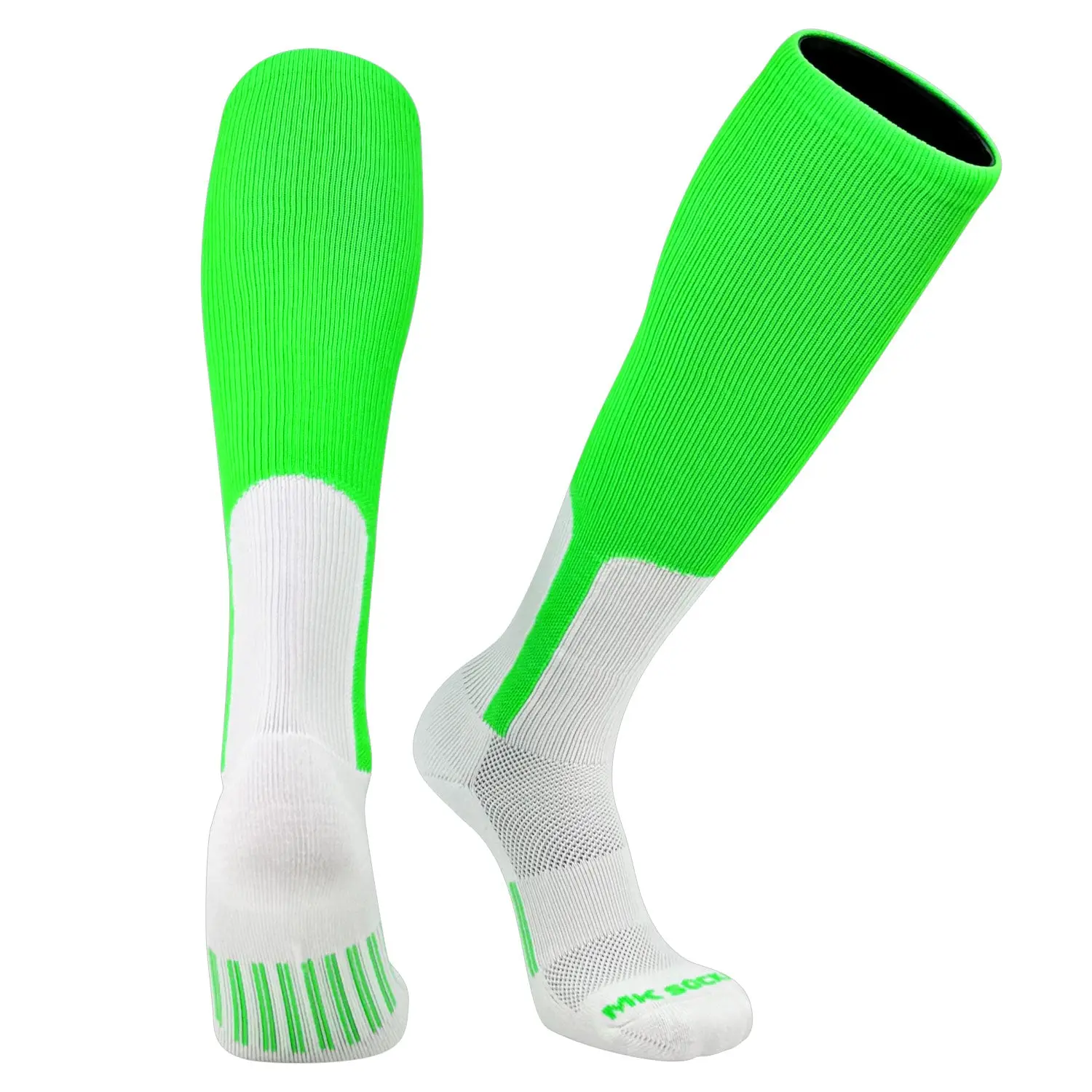 Mk Socks Grand Slam Baseball Softball Knee High Medium Weight Stirrup Socks (Neon Green)