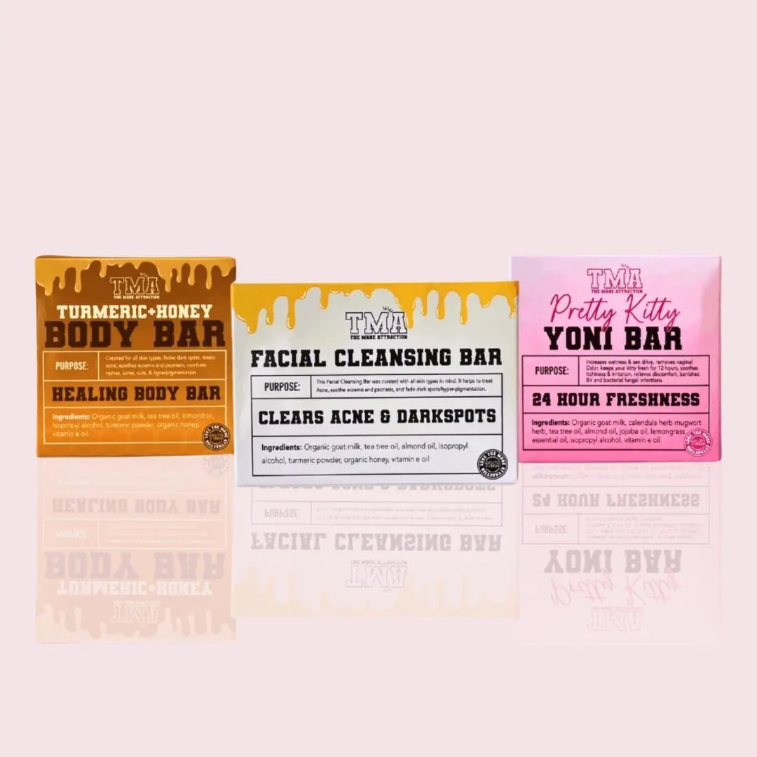 Super Soapy Set Turmeric Body Bar , Facial Cleansing Bar &  Pretty Kitty Yoni Bar
