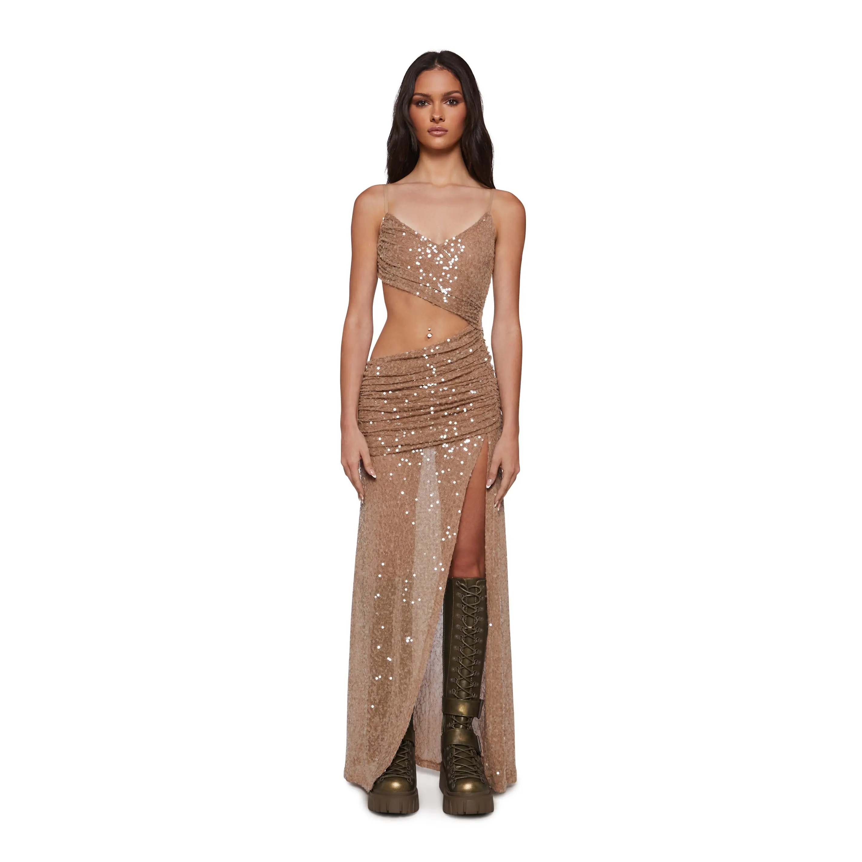 Golden Time Asymmetrical Maxi Dress Golden Time Asymmetrical Maxi Dress
