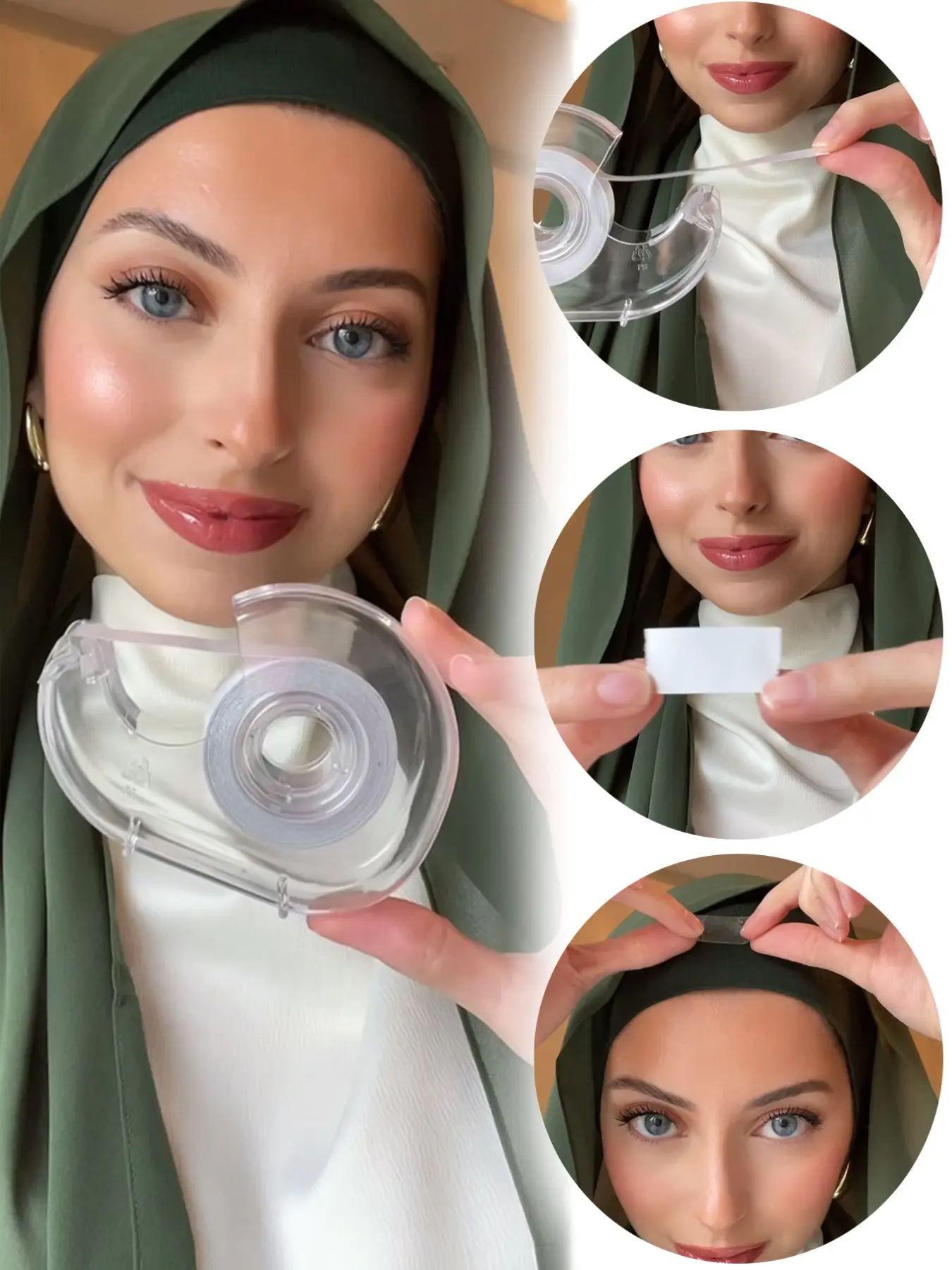 Women's Headscarf Fixing Patch, Double-Sided Tape for Shawls Hijabs Accessories, Essential Basic Accessory for Modern Stylish Looks, Muslims Modesty