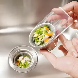 200Pcs Disposable Kitchen Sink Strainer Mesh Bags, Elastic Anti-Clogging Sink Drain Covers, Food Waste Debris Catcher, Fits Most Sink Strainers Jaypurling