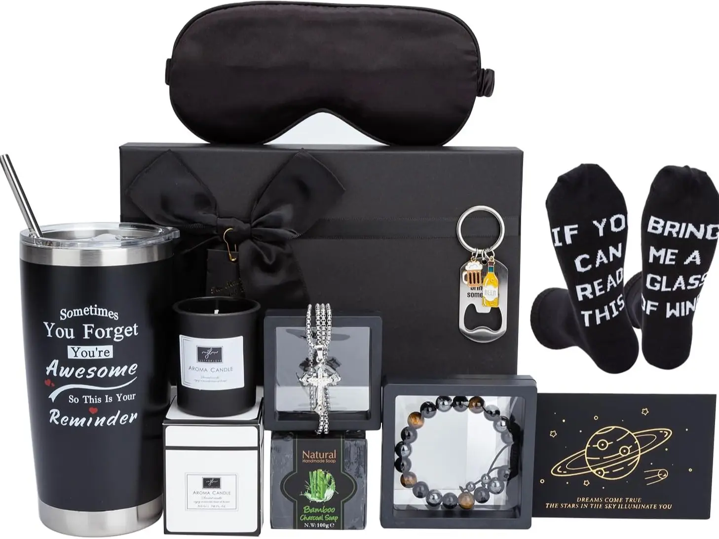 Fathers Day Gifts for Men Premium Gifts Baskets for Him Gifts Basket Ideas Set Thank You Gifts Father Birthday Presents for Dad Husband Boyfriend Box