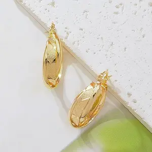 Double Layer Twisted Gold Hoop Earrings, Interlocked Huggie Hoops with Faceted Texture, Bold Statement Earrings for Daily & Party Wear, Lightweight & Comfortable