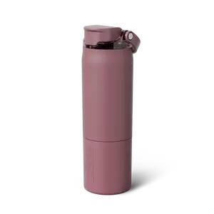 BrüMate Rise 25oz Stainless Steel Water Bottle with Covered SoftSip Straw and Carry Handle | 100% Leakproof Insulated Water Bottle | Sip or Chug Modes | Silicone Sleeve Prevents Scratches and Dents