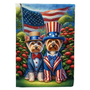 All American Silky Terrier Garden Flag
