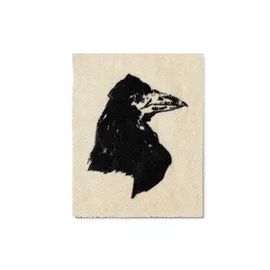 Raven's Head Sew-On Fabric Patch