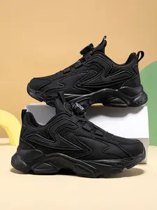 Trendy Boys' Fashion Versatile Sports Casual Shoes, Lightweight Comfortable Outdoor Running Shoes, PU Leather, Sporty Style, All Seasons