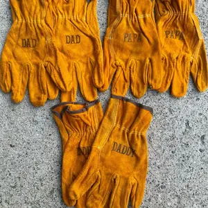 Personalized cowhide work gloves