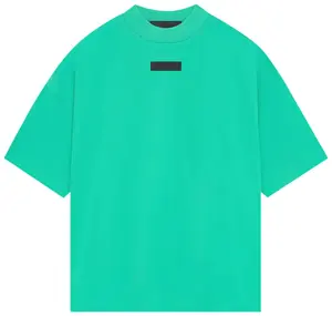 Mens Mint Leaf Green Heavyweight Cotton Oversized Crewneck T Shirt Loose Fit Casual Streetwear Fashion Fashion Top