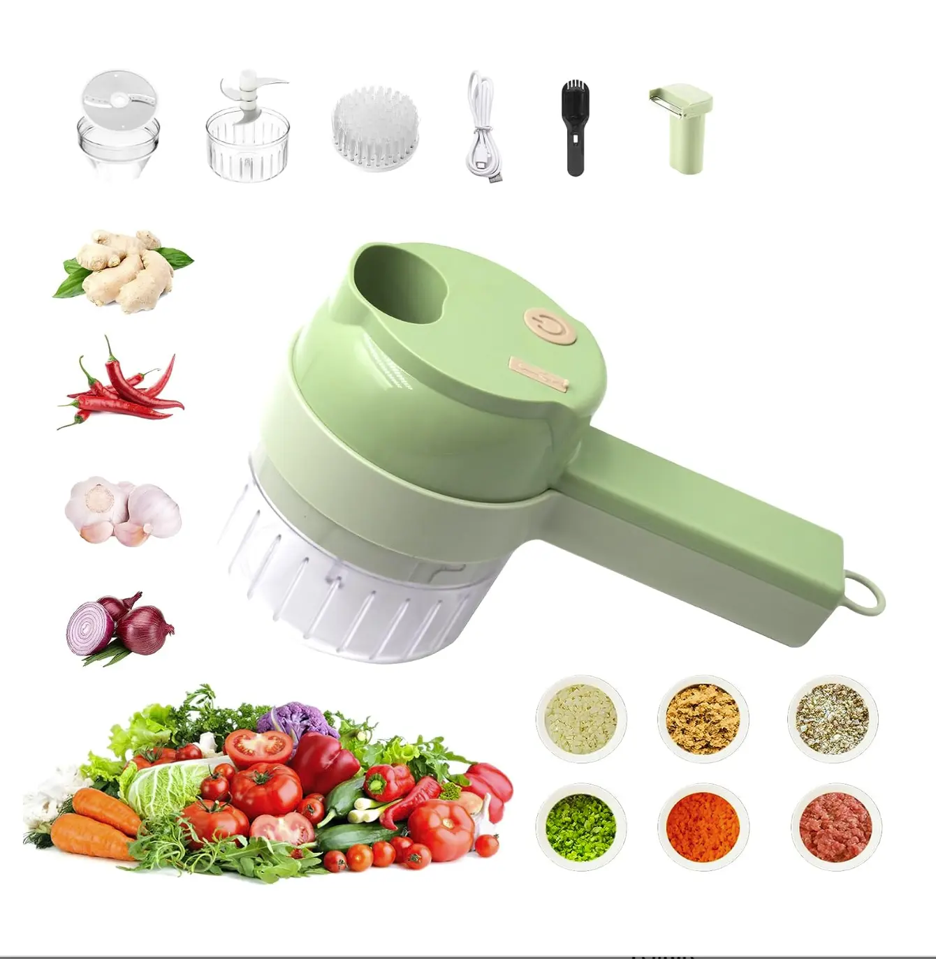 Food Chopper Portable Kitchen Utensils with Stainless Steel Construction for Versatile Cooking and Preparation