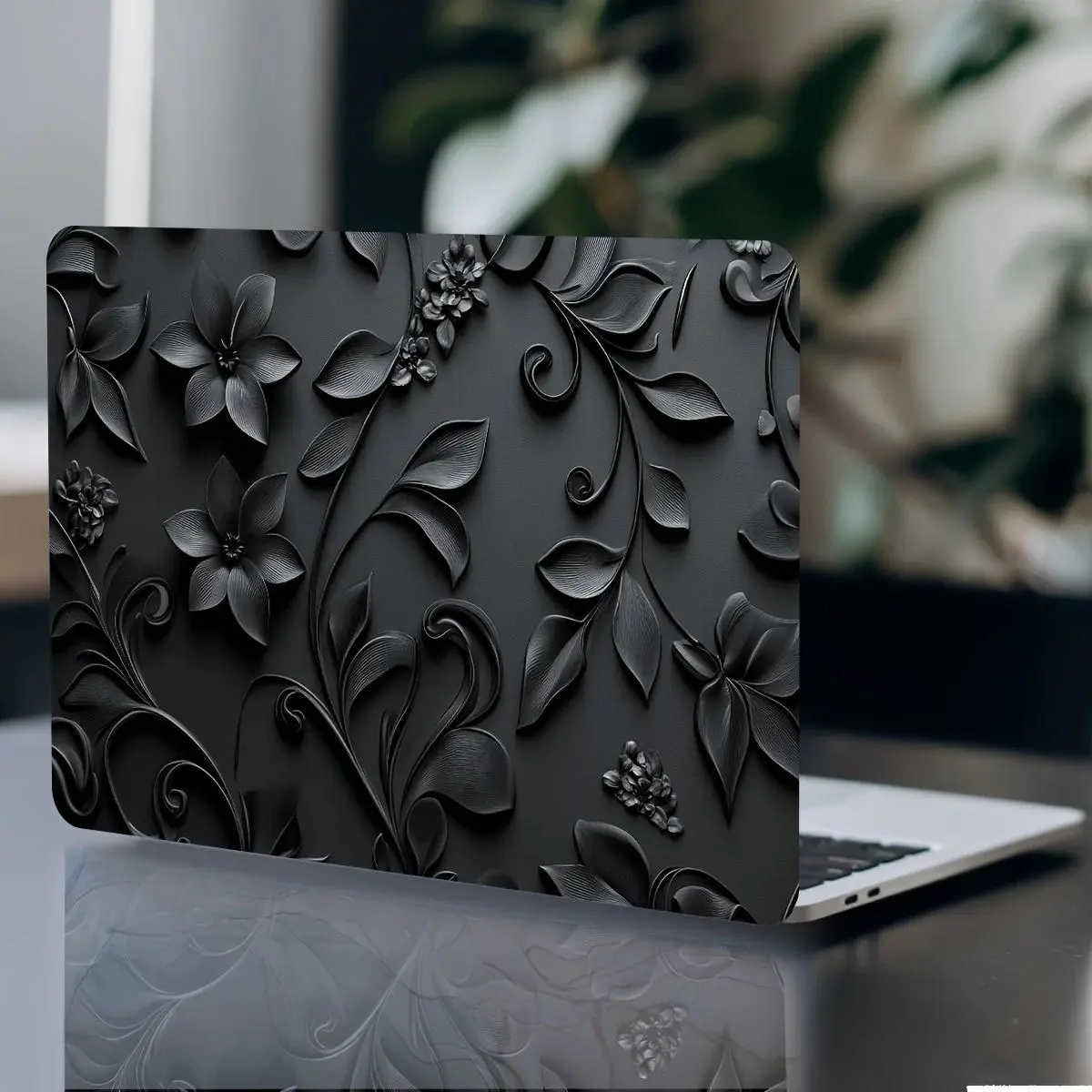 2PC European Floral Laptop Art Decal Case, Universal Netbook Skin Sticker Non-reusable Laptop Skin Sticker Decal Waterproof and Laptop Accessories