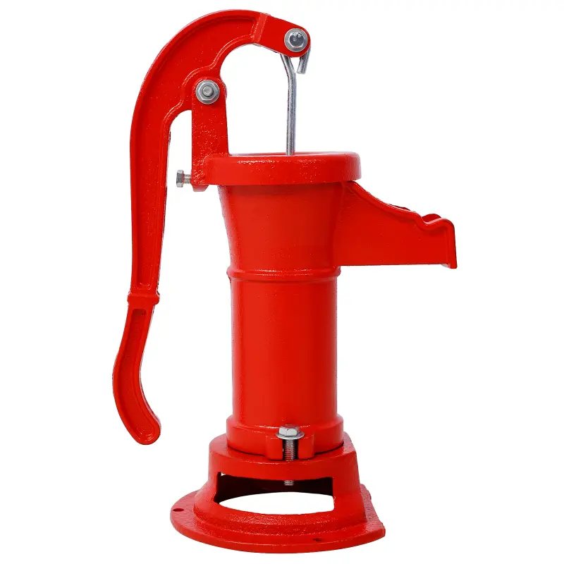 Operate the 25 foot red pitcher hand water pump, which can pump water even without electricity.The stainless steel anti construction manual water pump doubles the watering efficiency