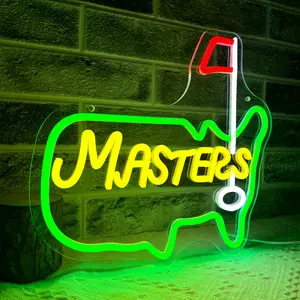 MASTERS "Golf Course Map Neon Sign — A Thoughtful Gift for Golf Enthusiasts, Ideal Wall Decor for Golf Clubs, Led Neon Sign, Home Decor Light
