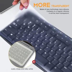 Universal Silicone Dust Cover Protector for Standard Size Computer Keyboard.