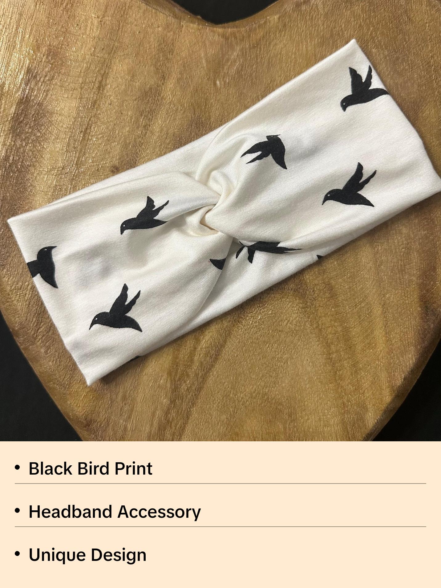 Black bird headband