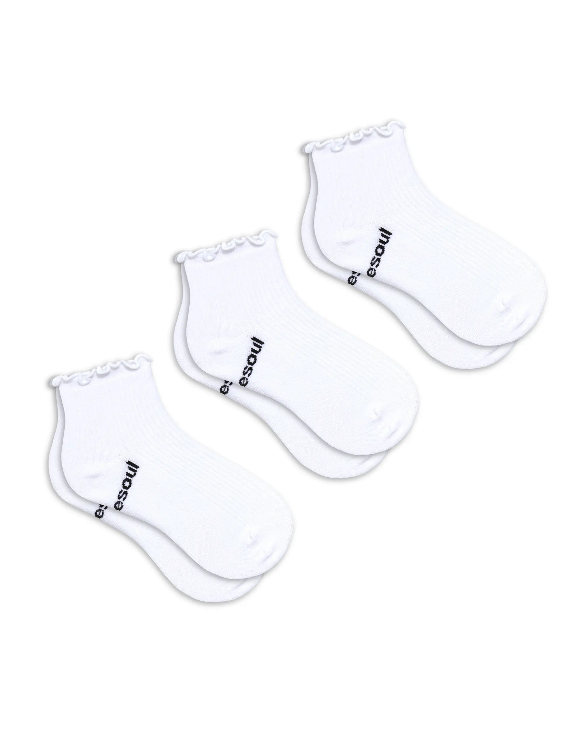 Ruffle Socks 3 Pack Solid - Organic Cotton Seamless Double Cushioned Breathable Knee High Socks Ribbed Cuff Design Comfort Fit As Seen On Shark Tank Everyday Outfits Soft Comfy socks For Men And Women, Ruffle Socks, Cute Socks, Coton Socks