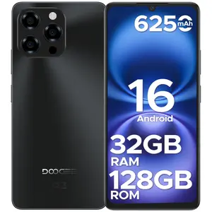 DOOGEE Note 58 Android 16 Smartphone, 32GB+128GB/2TB Expand, 6250mAh Battery, 6.75" 90Hz HD+ Display, 4G Dual SIM Unlocked Cell Phone with NFC, OTG, Widevine L1