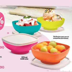4-Piece Multi-Purpose Kitchen Bowls Set, 370 ml Food Storage Bowls, Dishwasher Safe Desserts & Salad Serving Tableware, Durable Design, Food Storage Bowl