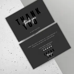 Zigzigzips Minimalist Thank You Card – Small Surprise Insert Card for Orders, Customer Appreciation Purchase Card