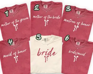 Comfort Colors Matching Wedding Party Bachelorette T-Shirt, Bridesmaid Proposal Gift, Maid of Honor Tee, Matching Wedding Shirt, Wedding Party Bachelorette Shirt, Trendy Bride Shirt, Full Size, Full Color