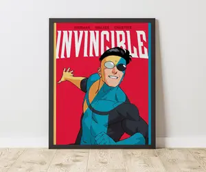 Invincible Old X New Suit Poster,Cool Anime  Art, Decorative  Decor for Modern Teen Boys Room wall