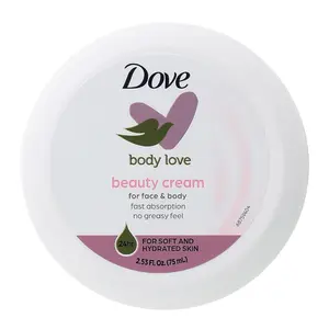 Dove Body Love Beauty Cream Light Moisturizing Cream for Face Hands & Body 2.53oz/75ml Gentle Hydration Daily Use