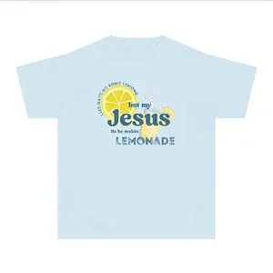 Youth and Adult Lemonade Faith Tee, Teen Shirt, Christian Apparel, Lemon Tshirt, Fun Gift for Youth, Lemonade Tshirts, gift for girl, Jesus Tees, Trending tee, kid clothes, Family shirt, summer outfit, gift for boy and girl, vacation outfit, funny shirt