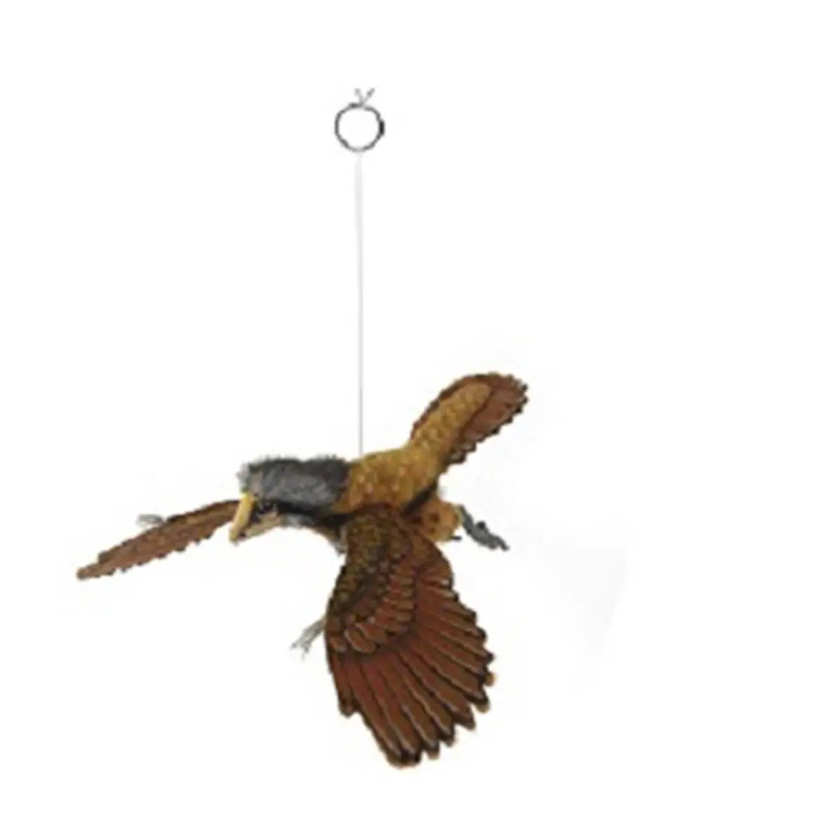 212 MAIN Hansa 14 in. Archaeopteryx Plush Toy - Stuffed Animal for Cats with Unique Natural Shape, Soft Fabric, Handcrafted Art, Realistic Look, Creative Play
