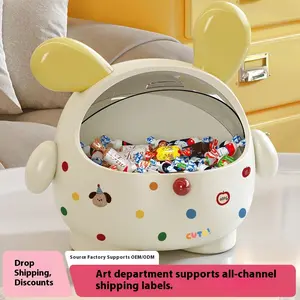 Home candy jar, living room coffee table, desktop, front desk, capsule coffee, snack fruit plate, cute and creative storage box