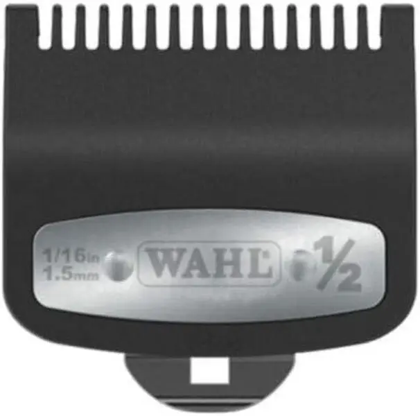 Wahl Premium Metal Clipper Guard Clip Guide #3354-100, 1/2" Size, 1.5mm (1/16") Cutting Length, Barber Accessories for Hair Clippers, Half Inch Size, 1/16" Length, Use With Clippers