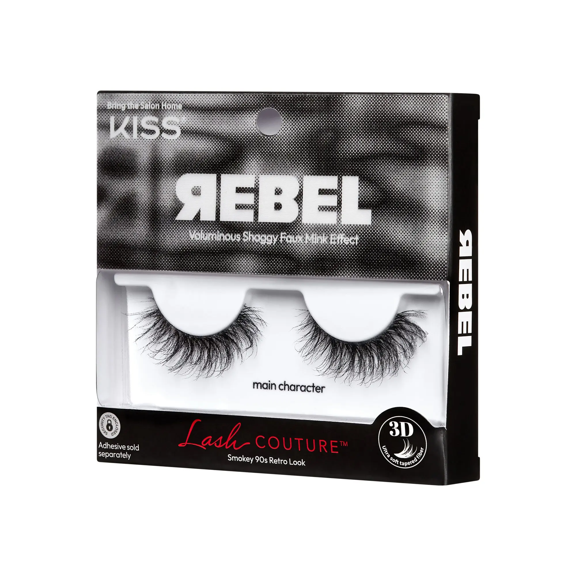 Kiss Lash Couture Rebel Collection False Eyelashes - main character | 1 Pair, Strip Lashes, 12mm