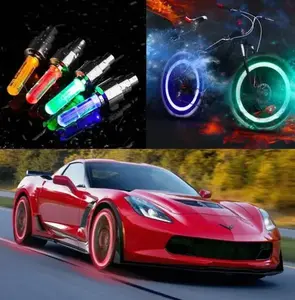 Shining LED Wheel Lights for Cars & Motorcycles - Motion-Activated, Super-Bright, Energy-Saving, Easy Install, Safety Enhancer, Perfect for Nighttime & Bad Weather - Vehicle