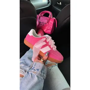 Around Town Lace Up Sneakers - Pink