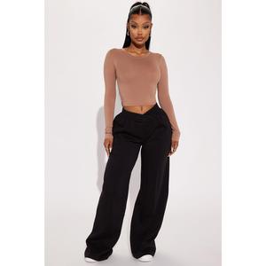 Cassandra Cross Over Lounge Pant - Black