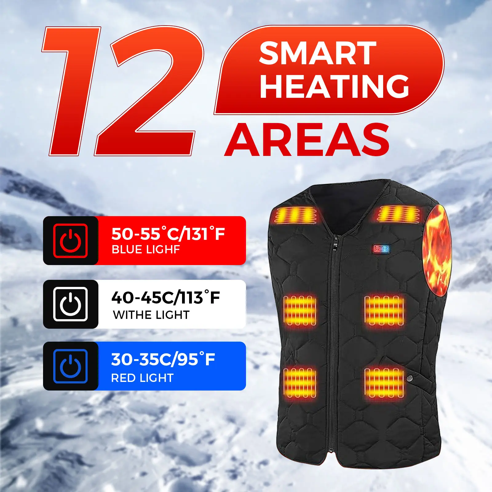 【Rrtizan】2025 New Heated Vest 【No power bank】 for Men Women,Lightweight Heating Vest with Battery Pack for Winter Outdoor Hunting Skiing