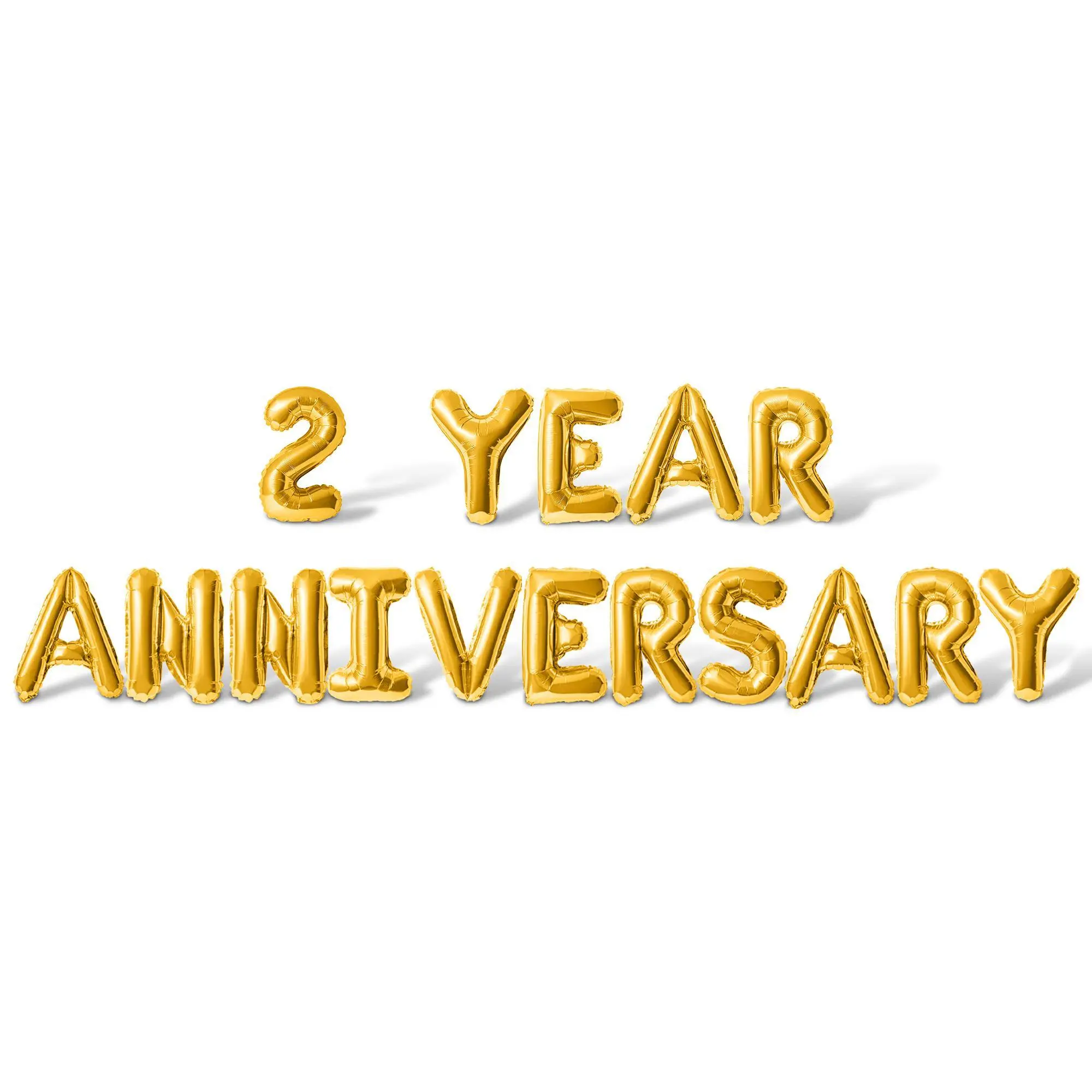 Letter Balloons - 2 YEAR ANNIVERSARY 16" Inch Alphabet Letters Foil Mylar Balloon 2nd Anniversary Party Banner