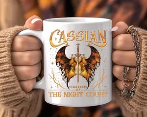 ACOTAR Cassian Ceramic Mug - Acotar Merch, Night Court Mug, A Court of Thorns, Reading Coffee Cup, Bookish Fantasy Mug, Christmas Gifts