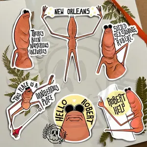 Marcus the VRChat Worm Extended Sticker Pack, Glossy Vinyl Sticker For Laptops, Journals, Water Bottles