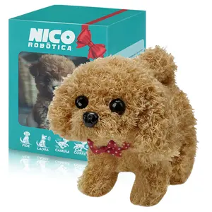 2026 Cute Plush Robot Dog - Soft Plush Material with Walking & Sound Effects, Compact Size, Perfect Gift for Kids on Christmas/Birthdays