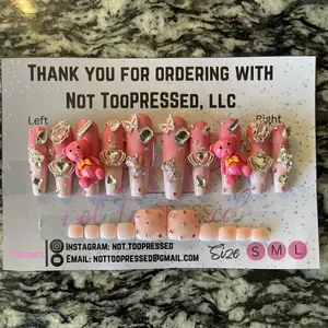 Acrylic handmade nail press ons 005