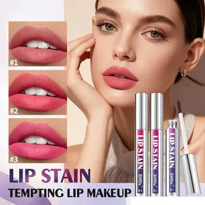 Matte peel-off lip tint tattoo, waterproof peel-off shine, natural pink/berry shades, moisturizing, nourishing, Hydrating, long-lasting, non-fading, non-sticky on cups, durable matte lipstick, suitable for all skin types, rich in pigment