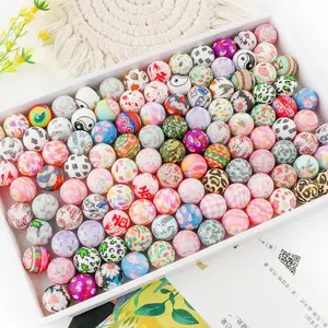 15mm Silicone Beads Kit, 20pcs/box DIY Galaxy Beads for Bracelet Necklace Earrings, DIY Jewelry Making Supplies for Women & Teenager, Acrylic Bead Mix Bead Assortment