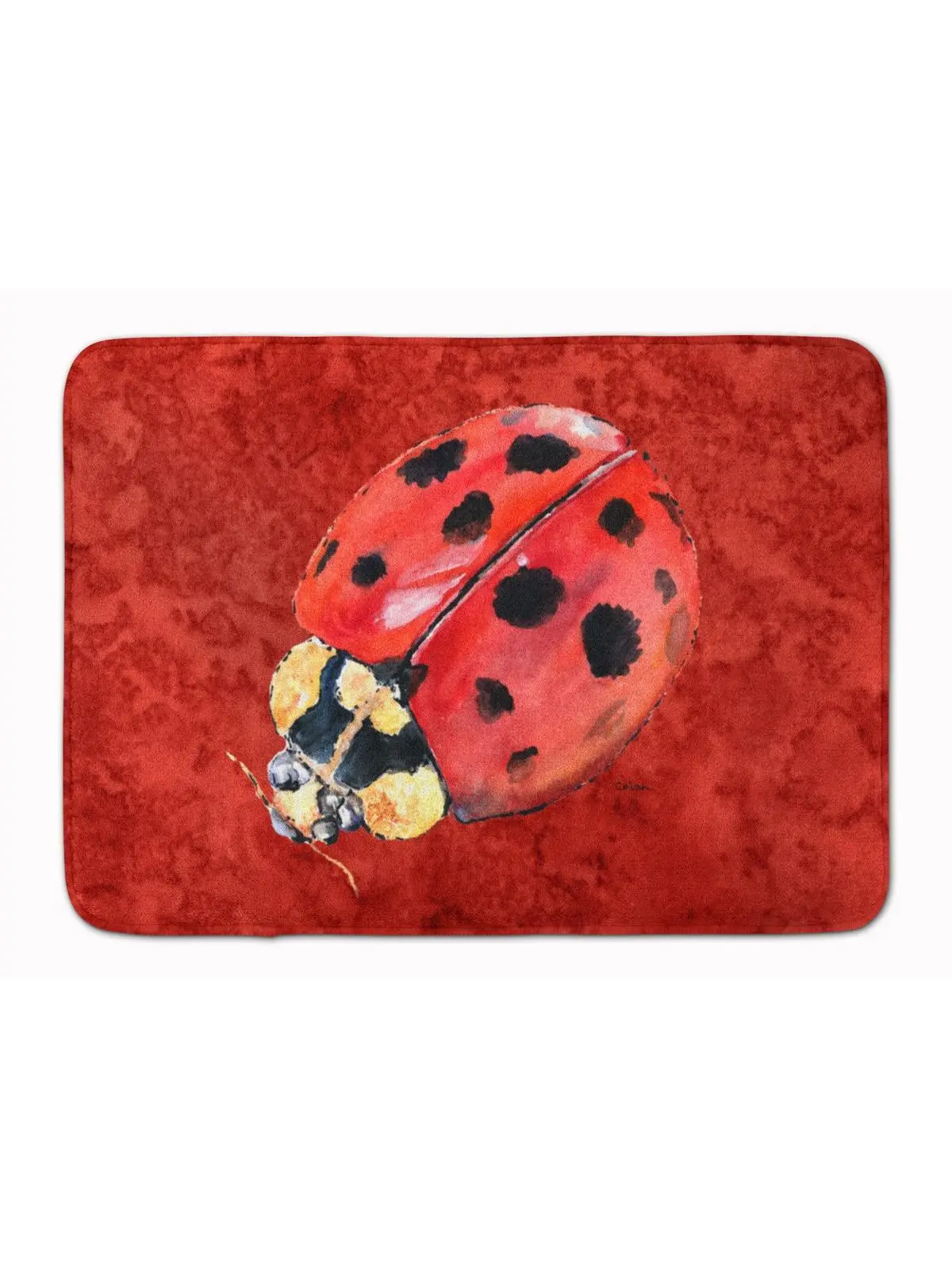 Carolines Treasures 8870RUG Lady Bug Memory Foam Mat - Deep Red, 19" h x 0.25" w x 27" l, Full-Cushion, Machine Washable, Dyed Into Fibers, Low Temp Dry