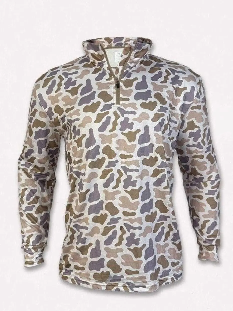 Realtree Camo Zip Long Sleeve Hoodie | Tactical Outdoor Pullover | Hunting & Camping Gear