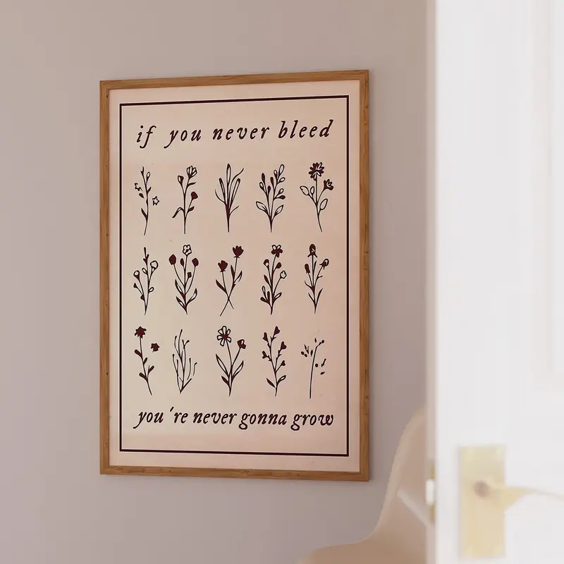 #Swiftiies If You Never Bleed PosterSong Illustration Wall Art Artwork Trendy Music Lyrics Poster Retro Dorm Room Decor