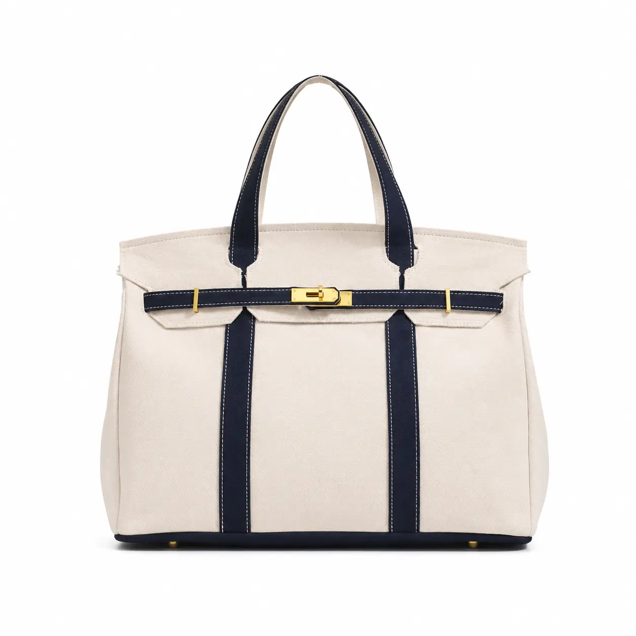 2026 New Arrival Canvas Tote Bag for Women Luxurious Niche Design Color-Blocked Handbag Spacious Commuter Tote Versatile Everyday Bag with Intentional Distressed Look & Lightweight Material