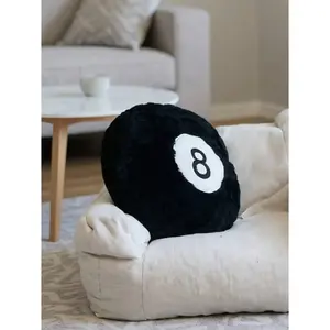 43cm/16.93inch Black 8 Ball Billiard Plush Pillow Soft Cushion For Home Sofa Bed Decor, Ideal Holiday Birthday Gift  diamond painting   jasmine crochet  loc sprinkles  silly bandz solid wood dowel